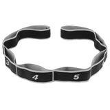 Stretching Strap, 8 Loop Yoga Straps for Stretching, Elastic Stretch Strap Stretch Band for Exercise Yoga Fitness Gym - Black In Australia - Darrahopens
