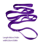 Stretching Strap with 10 Loops, Non-Elastic Exercise Strap for Physical Therapy, Pilates, Dance, Flexibility & Rehabilitation - Light Blue In Australia - Darrahopens