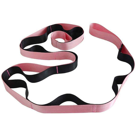 Yoga Stretch Strap with Handles for Stretching, Non-Elastic Exercise Strap for Physical Therapy, Pilates, Yoga & Flexibility Training - Pink In Australia - Darrahopens