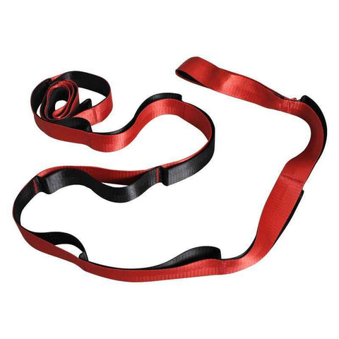 Yoga Stretch Strap with Handles for Stretching, Non-Elastic Exercise Strap for Physical Therapy, Pilates, Yoga & Flexibility Training - Red In Australia - Darrahopens