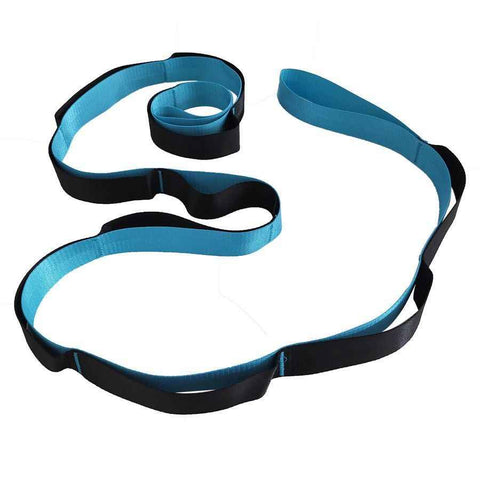 Yoga Stretch Strap with Handles for Stretching, Non-Elastic Exercise Strap for Physical Therapy, Pilates, Yoga & Flexibility Training - Blue In Australia - Darrahopens
