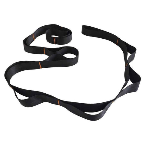 Yoga Stretch Strap with Handles for Stretching, Non-Elastic Exercise Strap for Physical Therapy, Pilates, Yoga & Flexibility Training - Black In Australia - Darrahopens