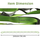 Yoga Straps Stretching Strap with 12 Loops Workout Poster Long Stretch Out Bands compatible with Stretching Physical Therapy Equipment - Green In Australia - Darrahopens