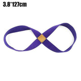 Infinity Yoga Stretch Strap, Double Loop Stretching Strap for Yoga, Pilates, Physical Therapy & Flexibility Training - Purple In Australia - Darrahopens