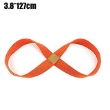 Infinity Yoga Stretch Strap, Double Loop Stretching Strap for Yoga, Pilates, Physical Therapy & Flexibility Training - Orange In Australia - Darrahopens