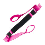 Yoga Strap Yoga Stretching Strap Premium Fitness Portable Exercise Dance - Rose Red In Australia - Darrahopens