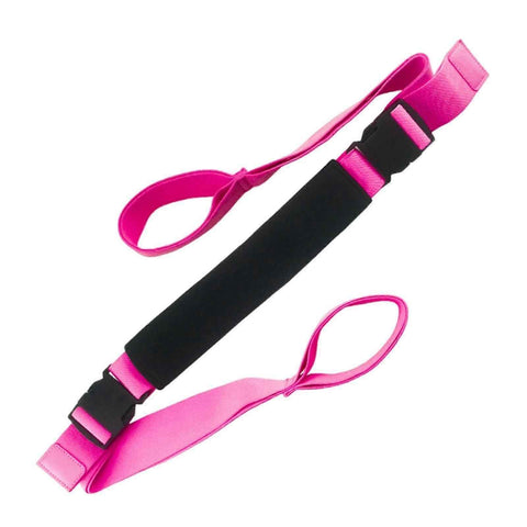 Yoga Strap Yoga Stretching Strap Premium Fitness Portable Exercise Dance - Rose Red In Australia - Darrahopens
