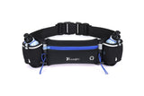 Hydration Running Belt with 2 Water Bottles and Phone Pouch for Marathon Hiking - Blue