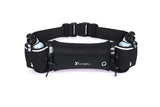 Hydration Running Belt with 2 Water Bottles and Phone Pouch for Marathon Hiking - Blue