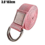 Yoga Strap With And Extra Safe Adjustable D-ring Buckle Yoga Stretching Strap For Flexibility - Pink In Australia - Darrahopens