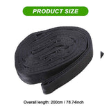 2pcs Hammock Tree Straps Set Effortless Operation Lightweight Stretching Straps Suitable for Hiking Camping - Black In Australia - Darrahopens