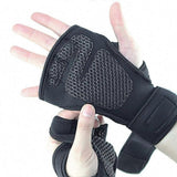 Breathable Full Palm Workout Gloves with Wrist Wrap Support - Durable Microfiber, Anti-Slip Cushion, Perfect for Cross Training, Pull Ups & Gym - L In Australia - Darrahopens