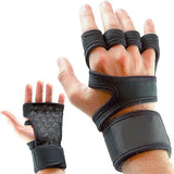Breathable Full Palm Workout Gloves with Wrist Wrap Support - Durable Microfiber, Anti-Slip Cushion, Perfect for Cross Training, Pull Ups & Gym - XL