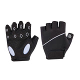Breathable Fingerless Workout Gloves with Silicone Palm Protection - Anti-Slip Gym Gloves for Men & Women, Ideal for Cycling, Weightlifting & Cross Training - Black L