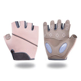 Breathable Fingerless Workout Gloves with Silicone Palm Protection - Anti-Slip Gym Gloves for Men & Women, Ideal for Cycling, Weightlifting & Cross Training - Pink S
