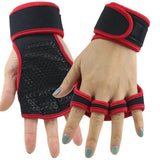 Fingerless Weight Lifting Gloves with Wrist Support – Breathable Gym Gloves for Men & Women, Ideal for Fitness Training, Weightlifting & Cross Workout - Red L In Australia - Darrahopens