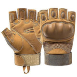 Motorcycle Gloves Fitness Gloves Half-finger Gloves Padded Gloves Gym Gloves - Khaki M In Australia - Darrahopens