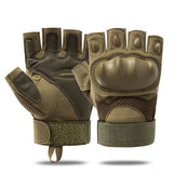 Motorcycle Gloves Fitness Gloves Half-finger Gloves Padded Gloves Gym Gloves - Army green L In Australia - Darrahopens