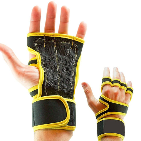 1 Pair Durable Weight Lifting Gloves For Intense Gym Sessions Gym Gloves Fitness Comfortable - Yellow L In Australia - Darrahopens