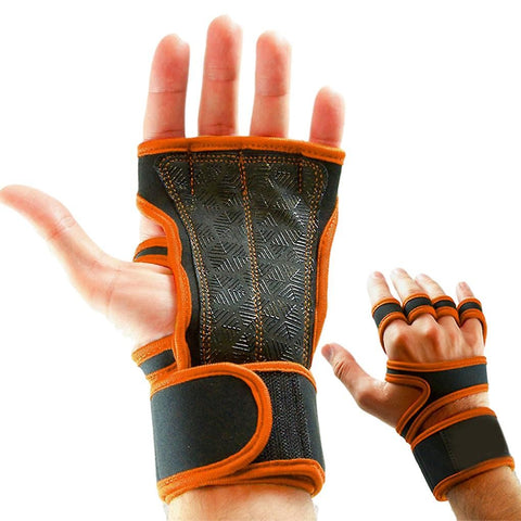 1 Pair Durable Weight Lifting Gloves For Intense Gym Sessions Gym Gloves Fitness Comfortable - Orange L In Australia - Darrahopens