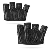 Gym Gloves for Men & Women – Four-Finger Non-Slip Weight Lifting Gloves, Breathable Sweat-Absorbent Fitness Gloves with Silicone Grip for CrossFit, Powerlifting & Training - Black S In Australia - Darrahopens