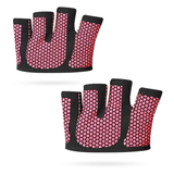 Gym Gloves for Men & Women – Four-Finger Non-Slip Weight Lifting Gloves, Breathable Sweat-Absorbent Fitness Gloves with Silicone Grip for CrossFit, Powerlifting & Training - Pink S In Australia - Darrahopens