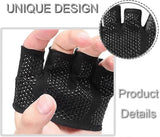 Gym Gloves for Men & Women – Four-Finger Non-Slip Weight Lifting Gloves, Breathable Sweat-Absorbent Fitness Gloves with Silicone Grip for CrossFit, Powerlifting & Training - Pink S