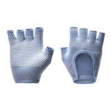 Breathable Half-Finger Pilates Gloves – Non-Slip Gym Gloves for Women, Elastic Cotton Blend Fitness Gloves for Cycling, Dancing & Workout Light Blue In Australia - Darrahopens