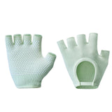 Breathable Half-Finger Pilates Gloves – Non-Slip Gym Gloves for Women, Elastic Cotton Blend Fitness Gloves for Cycling, Dancing & Workout Turquoise In Australia - Darrahopens