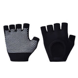 Breathable Half-Finger Pilates Gloves – Non-Slip Gym Gloves for Women, Elastic Cotton Blend Fitness Gloves for Cycling, Dancing & Workout Black