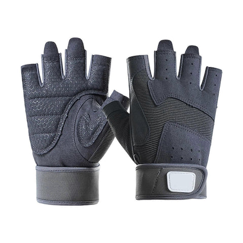 Half-Finger Breathable Workout Gloves – Non-Slip Gym Gloves for Fitness, Cycling, Climbing & Training - Grey L In Australia - Darrahopens
