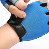 Gym Gloves Half Finger Breathable Anti-Slip Fitness Workout Training Gloves with Palm Padding for Weightlifting Cycling - Dark Blue M