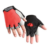 Gym Gloves Half Finger Breathable Anti-Slip Fitness Workout Training Gloves with Palm Padding for Weightlifting Cycling - Red M In Australia - Darrahopens