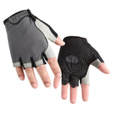 Gym Gloves Half Finger Breathable Anti-Slip Fitness Workout Training Gloves with Palm Padding for Weightlifting Cycling - Gray M In Australia - Darrahopens