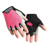 Gym Gloves Half Finger Breathable Anti-Slip Fitness Workout Training Gloves with Palm Padding for Weightlifting Cycling - Pink M In Australia - Darrahopens