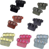 Fingerless Gym Gloves for Men & Women, Breathable Anti-Slip Workout Gloves with Enhanced Grip & Palm Protection - Pink