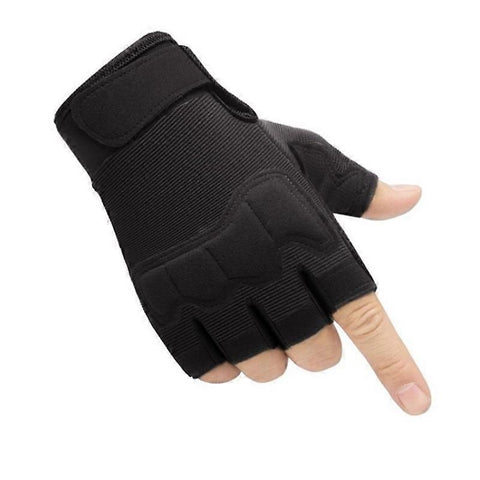 Half Finger Tactical Gloves for Men & Women, Anti-Slip Fingerless Gym Workout Training Gloves for Cycling, Hiking, Climbing and Outdoor Sports - Black M In Australia - Darrahopens