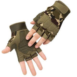 Half Finger Tactical Gloves for Men & Women, Anti-Slip Fingerless Gym Workout Training Gloves for Cycling, Hiking, Climbing and Outdoor Sports - Army Green L In Australia - Darrahopens