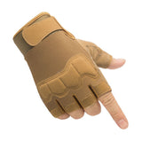 Half Finger Tactical Gloves for Men & Women, Anti-Slip Fingerless Gym Workout Training Gloves for Cycling, Hiking, Climbing and Outdoor Sports - Khaki XL In Australia - Darrahopens
