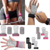Gymnastics Wrist Grips with Wrist Support Anti-Slip Palm Guards for Training, Weightlifting, Cross Training and Fitness - Pink S