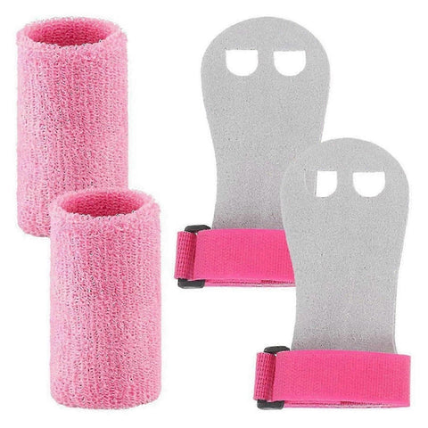 Gymnastics Wrist Grips with Wrist Support Anti-Slip Palm Guards for Training, Weightlifting, Cross Training and Fitness - Pink M In Australia - Darrahopens