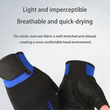 Half Finger Gym Gloves for Men & Women, Anti-Slip Weightlifting Workout Gloves with Padded Palm, Breathable Wrist Support - Blue XL In Australia - Darrahopens