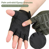 1 Pair Half Finger Fitness Gloves with Wrist Support, Non-Slip Breathable Gym Gloves for Weightlifting Strength Training Workout Sports Camouflage