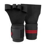 Gym Gloves Weightliftings Workout Exercise Gloves with Wrist Support for Women Man NonSlip Palm Fingerless Grip Gloves - Black L In Australia - Darrahopens