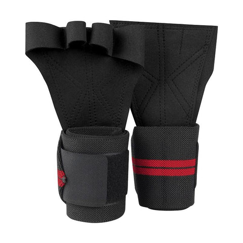 Gym Gloves Weightliftings Workout Exercise Gloves with Wrist Support for Women Man NonSlip Palm Fingerless Grip Gloves - Black L In Australia - Darrahopens