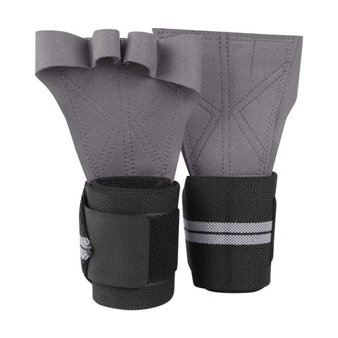Gym Gloves Weightliftings Workout Exercise Gloves with Wrist Support for Women Man NonSlip Palm Fingerless Grip Gloves - Gray L In Australia - Darrahopens