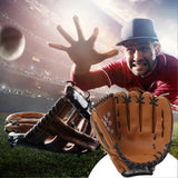 Youth Baseball Gloves Synthetic Leather Baseball Glove Sports Baseball for Women and Men Kids - Brown 10.5inch