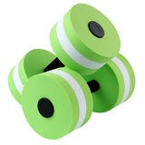 2PCS EVA Water Dumbbells Aquatic Exercise Barbells for Water Aerobics Pool Fitness Resistance Training - Green In Australia - Darrahopens