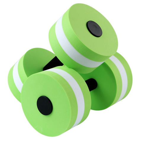2PCS EVA Water Dumbbells Aquatic Exercise Barbells for Water Aerobics Pool Fitness Resistance Training - Green In Australia - Darrahopens