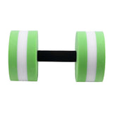 2PCS EVA Water Dumbbells Aquatic Exercise Barbells for Water Aerobics Pool Fitness Resistance Training - Green